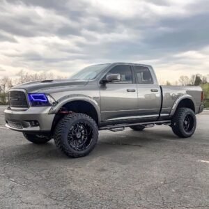 Oracle Lighting 2009-2018 Ram 1500 Sport Pre-assembled SMD Halo Headlights - Black Housing - Image 11