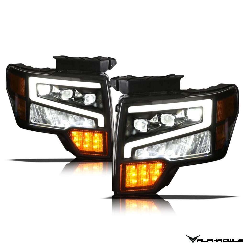 Alpha Owls 2009-2014 Ford F-150 (Excl. Models w/ factory Xenon) Tri-Pro Series LED Projector Headlights