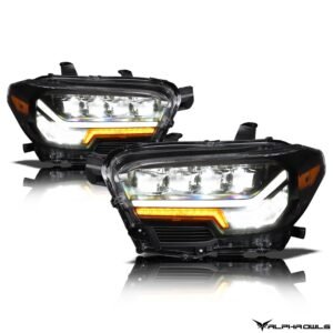 Alpha Owls 2016-2022 Toyota Tacoma Quad-Pro Series LED Projector Headlights (Non LED DRL Models) - Image 2