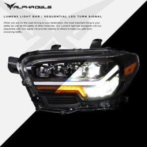 Alpha Owls 2016-2022 Toyota Tacoma Quad-Pro Series LED Projector Headlights (Non LED DRL Models) - Image 4