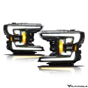 Alpha Owls 2018-2020 Ford F-150 Elite-Pro Series LED Projector Headlights (w/Chrome Bezel) - Image 2