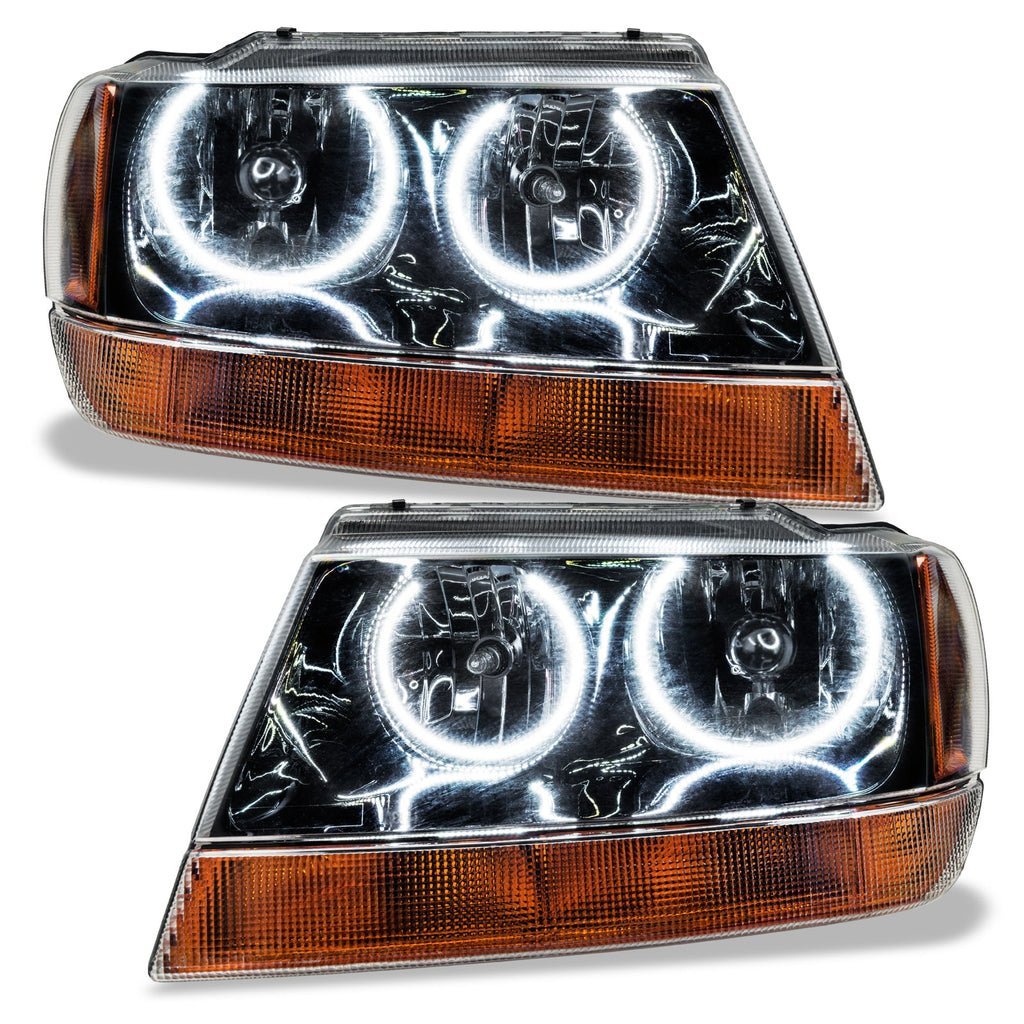 Oracle Lighting 1999-2004 Jeep Grand Cherokee Pre-assembled SMD Halo Headlights-black Housing