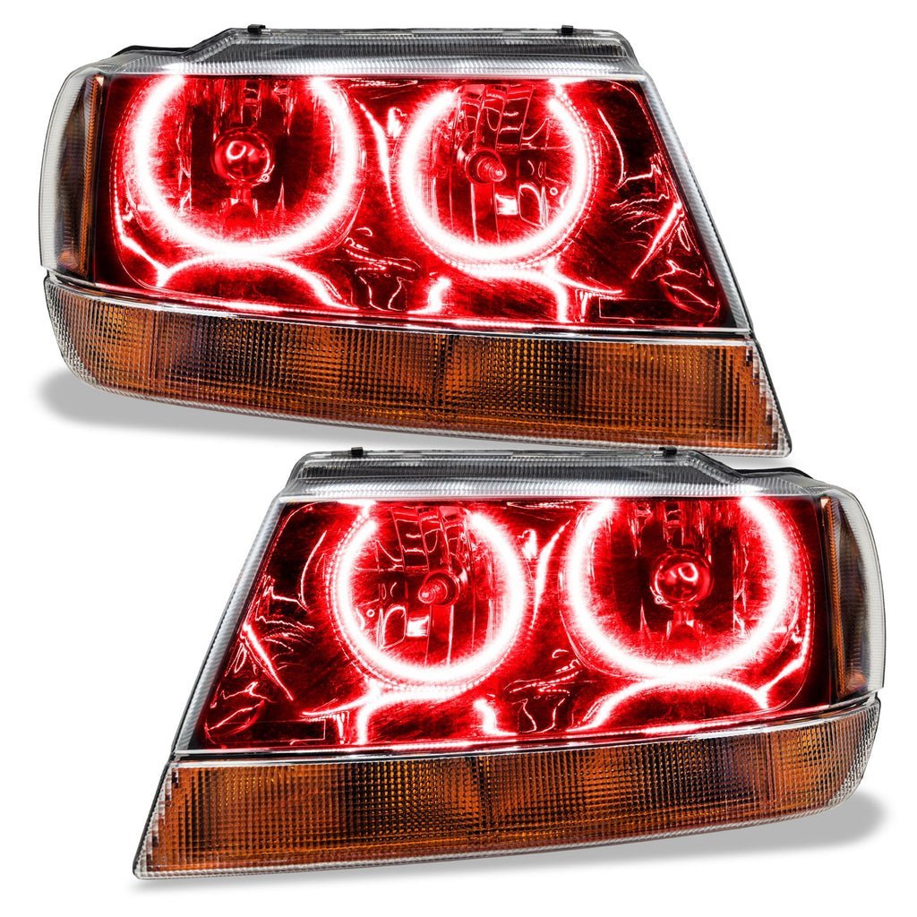 Oracle Lighting 1999-2004 Jeep Grand Cherokee Pre-assembled SMD Halo Headlights-black Housing