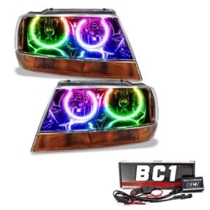 Oracle Lighting 1999-2004 Jeep Grand Cherokee Pre-assembled SMD Halo Headlights-black Housing - Image 8