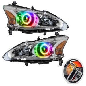 Oracle Lighting 2013-2015 Nissan Altima Sedan Pre-assembled SMD Halo Headlights - (Halogen) - Image 13