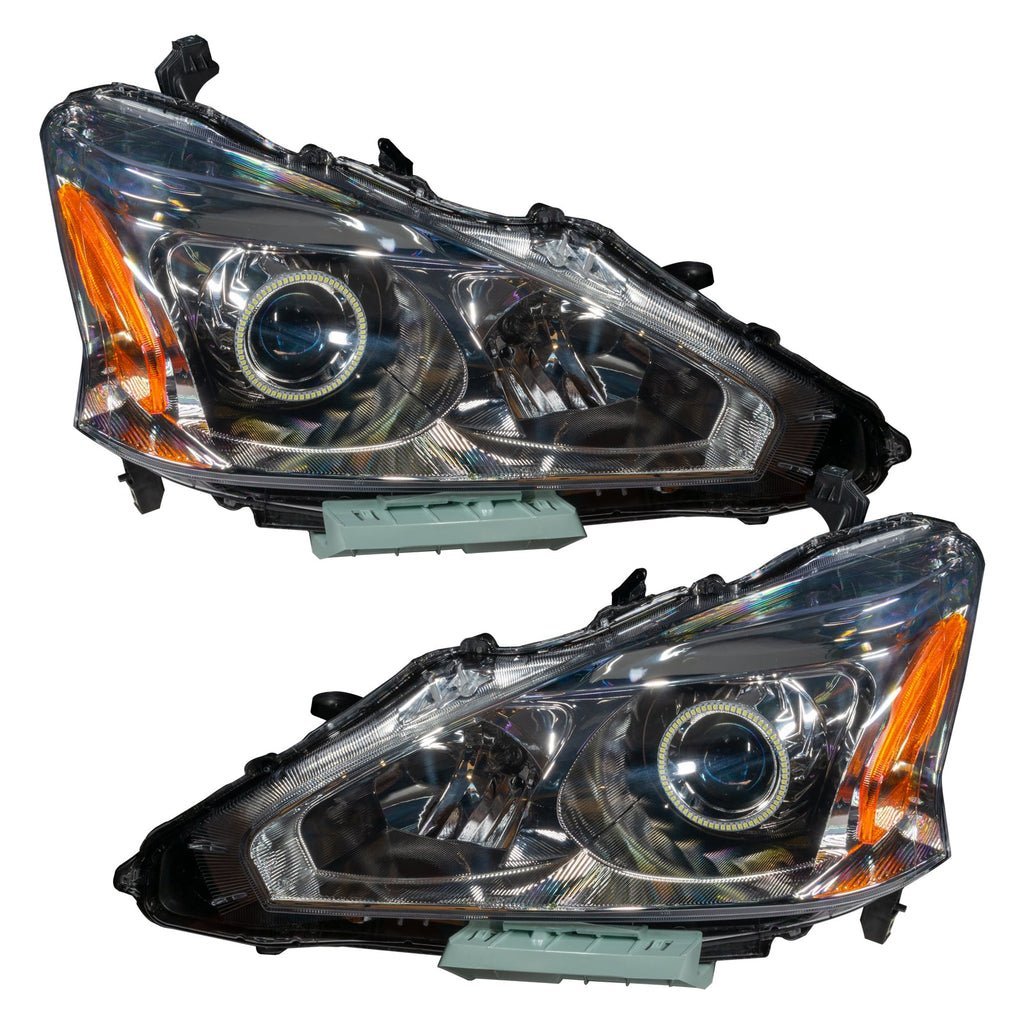 Oracle Lighting 2013-2015 Nissan Altima Sedan Pre-assembled SMD Halo Headlights - (Halogen)