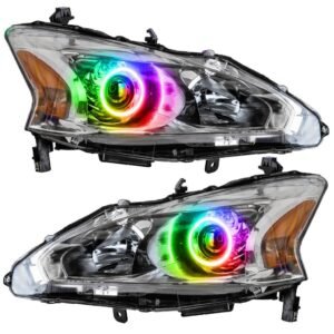 Oracle Lighting 2013-2015 Nissan Altima Sedan Pre-assembled SMD Halo Headlights - (Halogen) - Image 11