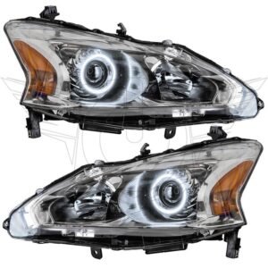 Oracle Lighting 2013-2015 Nissan Altima Sedan Pre-assembled SMD Halo Headlights - (Halogen) - Image 6