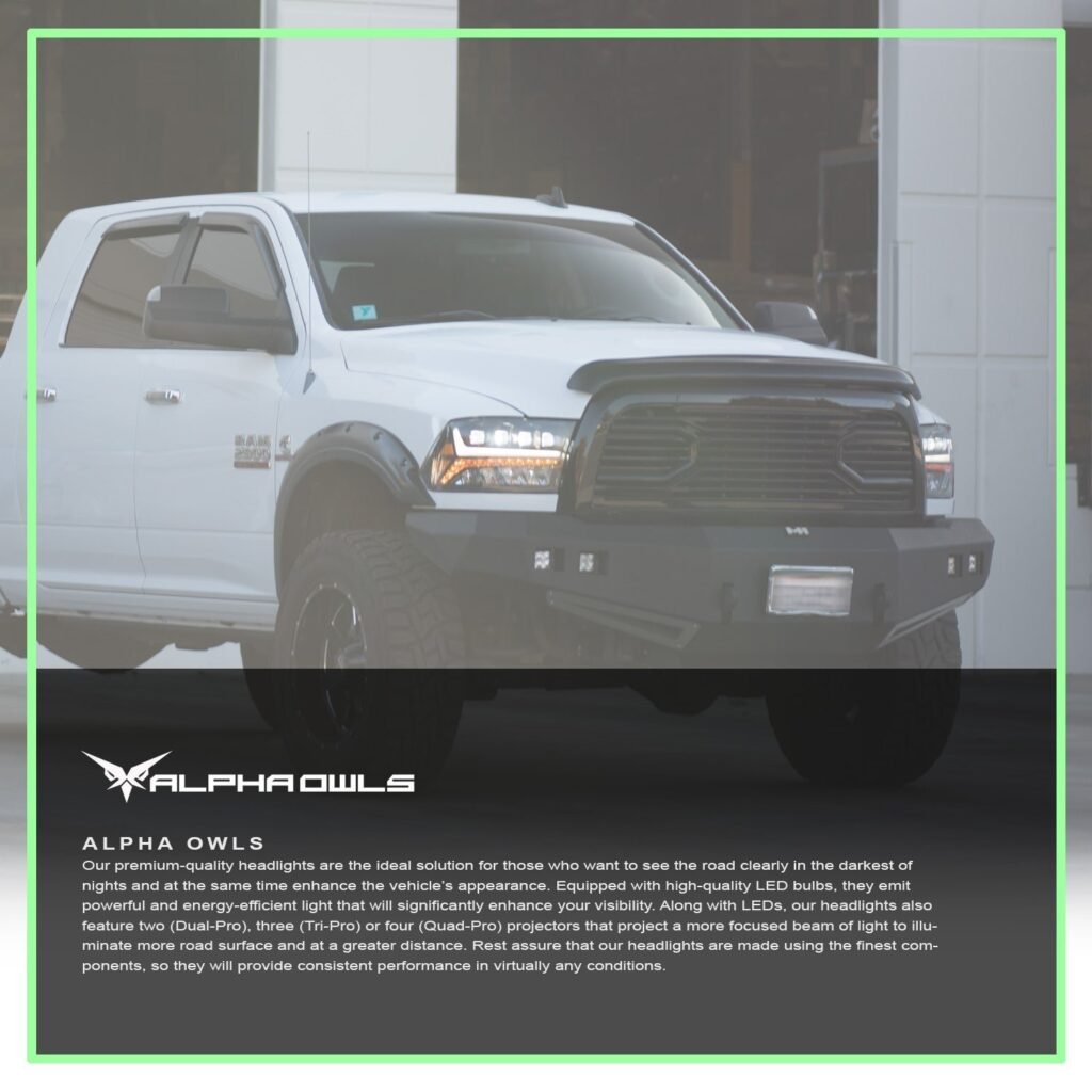 Alpha Owls 2018-2022 Dodge Ram 1500 Classic Quad-Pro Series LED Projector Headlights