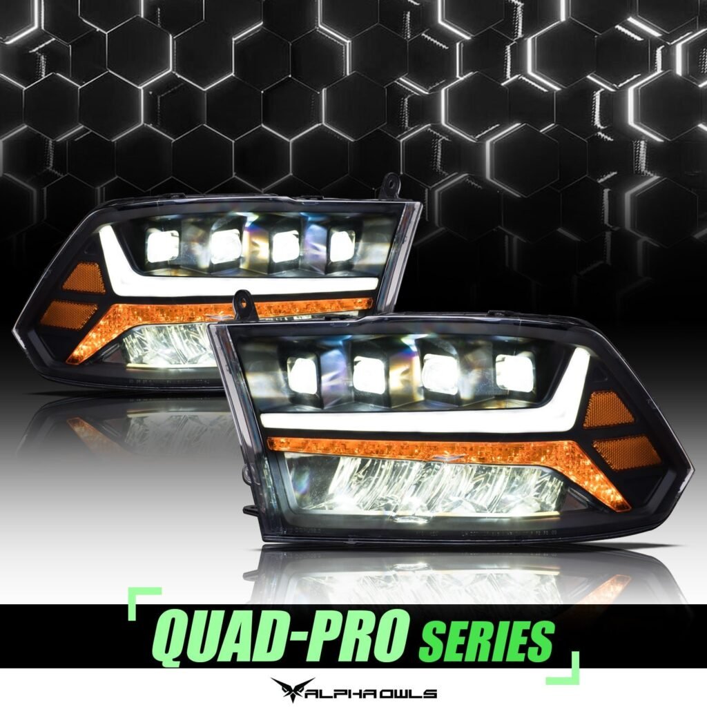 Alpha Owls 2018-2022 Dodge Ram 1500 Classic Quad-Pro Series LED Projector Headlights