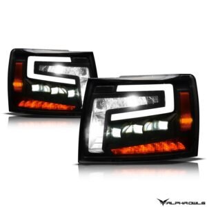 Alpha Owls 2007-2014 Chevy Silverado 2500/3500 Tri-Pro Series LED Projector Headlights - Image 2