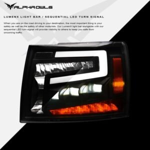 Alpha Owls 2007-2014 Chevy Silverado 2500/3500 Tri-Pro Series LED Projector Headlights - Image 4