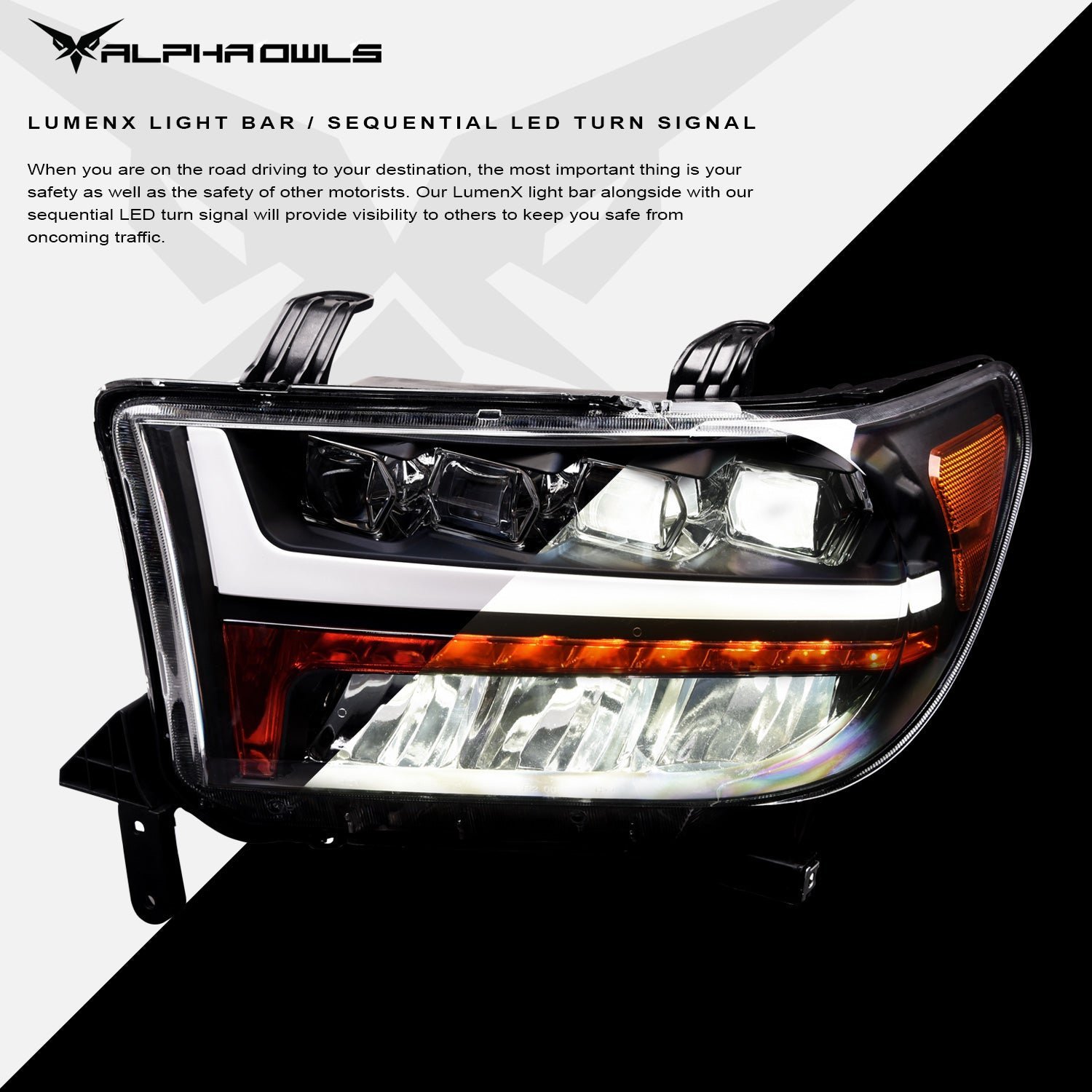 Alpha Owls 2007-2013 Toyota Tundra Quad-Pro Series LED Projector Headlights - Image 4