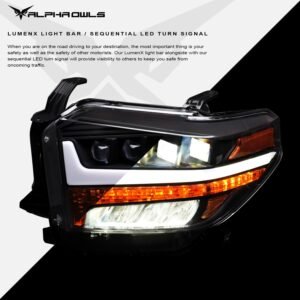 Alpha Owls 2014-2019 Toyota Tundra Quad-Pro Series LED Projector Headlights - Image 4