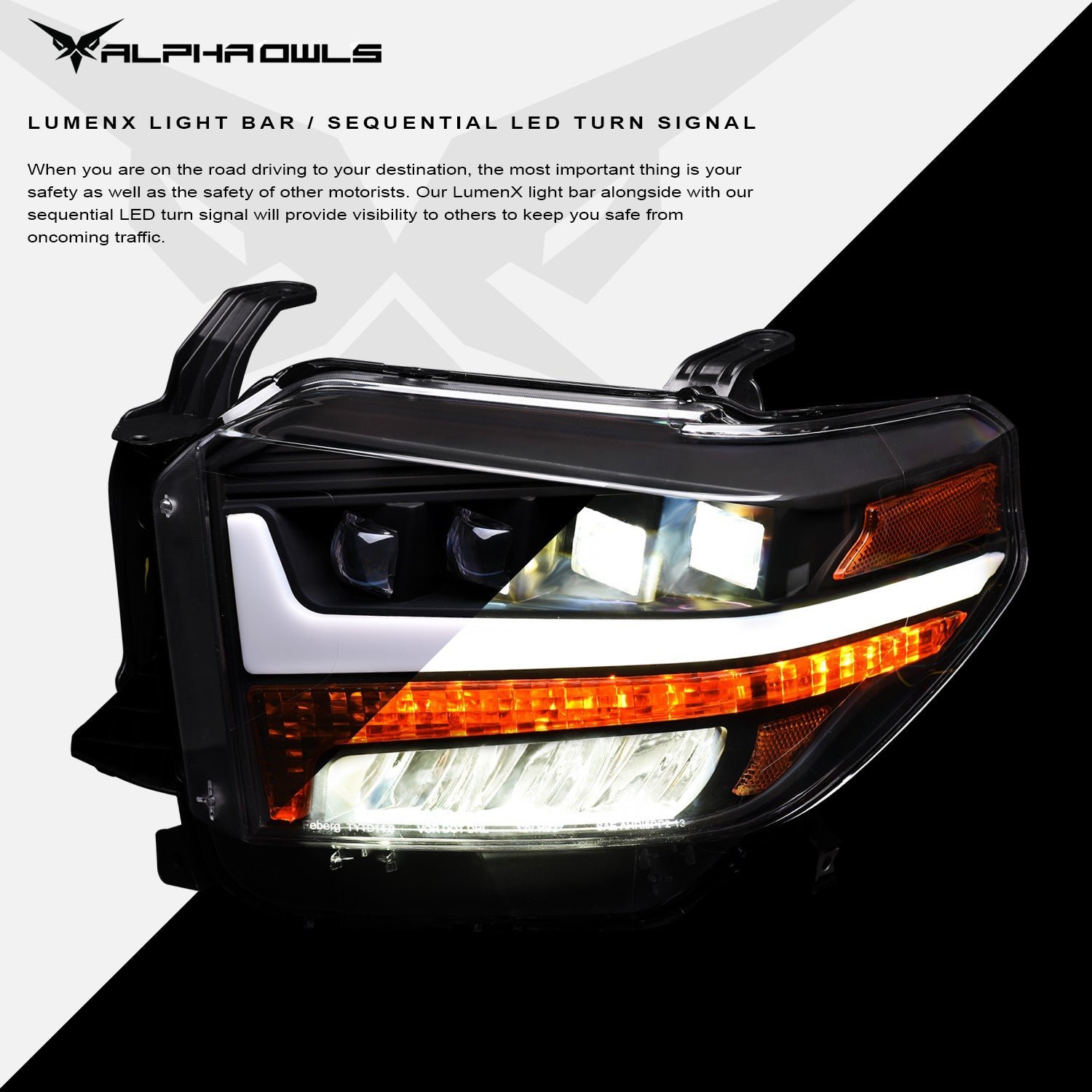 Alpha Owls 2014-2019 Toyota Tundra Quad-Pro Series LED Projector Headlights - Image 4