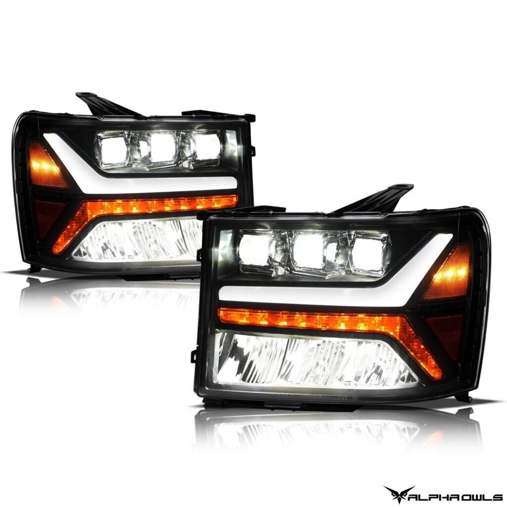 Alpha Owls 2007-2014 GMC Sierra 2500/3500 Tri-Pro Series LED Projector Headlights
