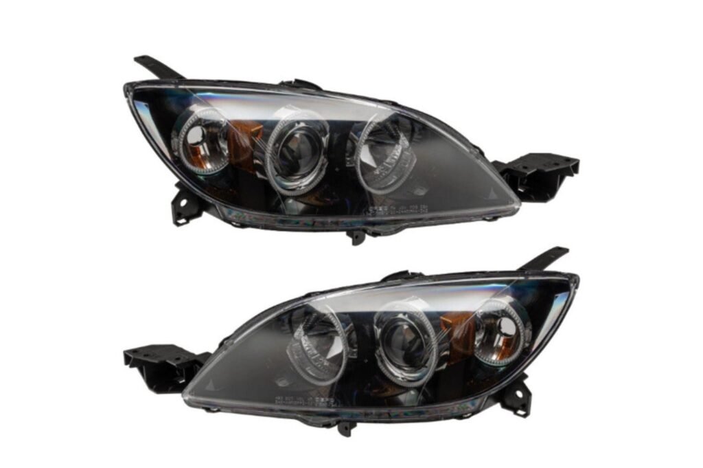 Oracle Led Halo Headlights: 04-09 Mazda 3 Hatch W/o Oem Hid (Colorshift Rgb / Bc1 Controller)