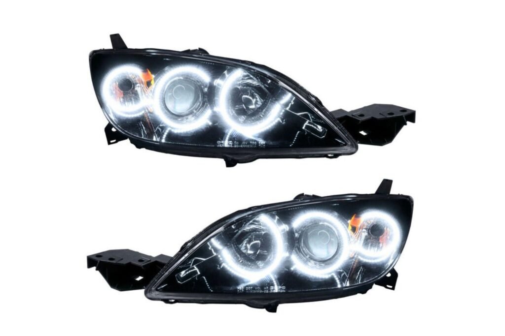 Oracle Led Halo Headlights: 04-09 Mazda 3 Hatch W/o Oem Hid (White Smd Single Color)