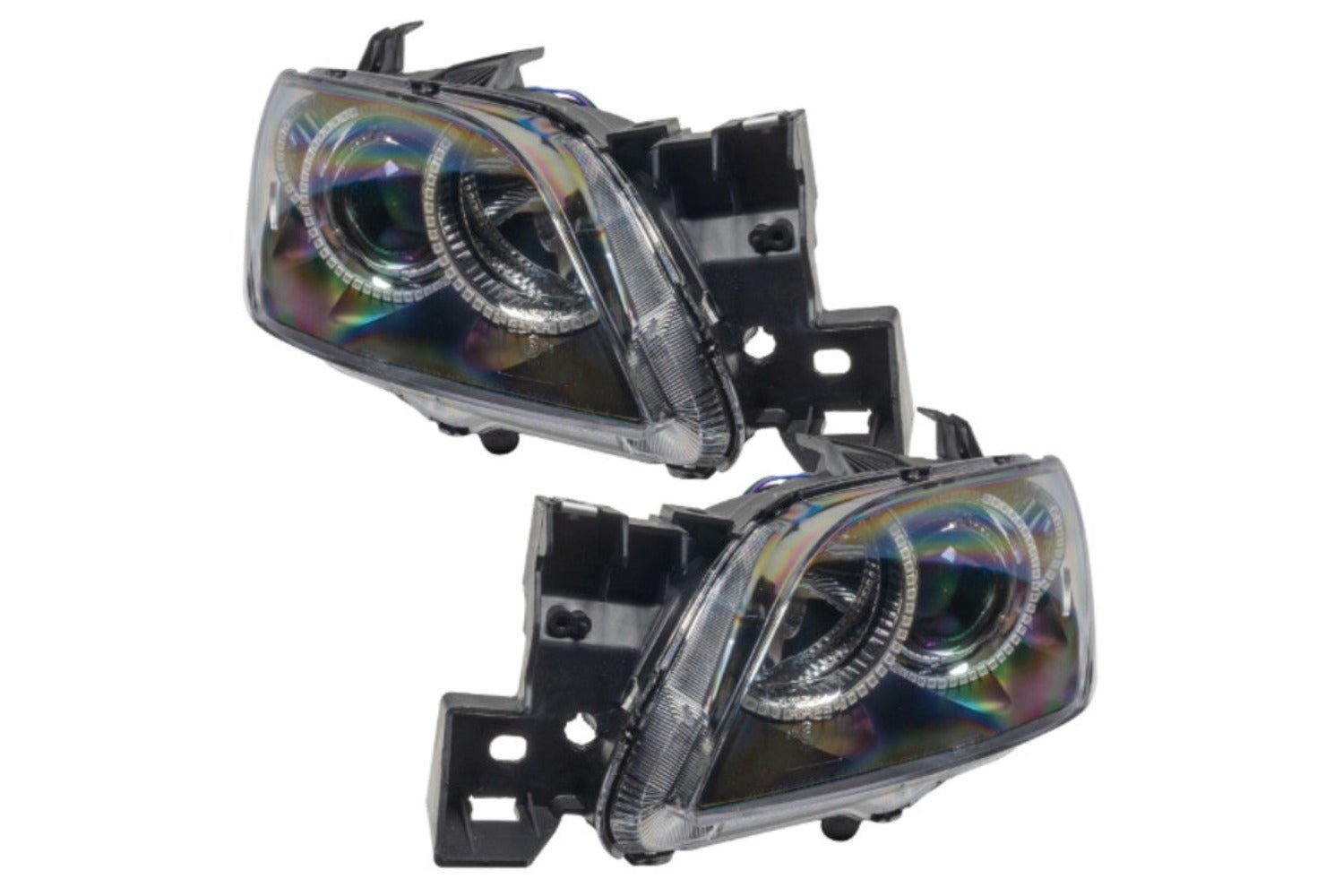 Oracle Led Halo Headlights: 04-09 Mazda 3 Sedan W/o Oem Hid (Uv/purple Smd Single Color) - Image 2