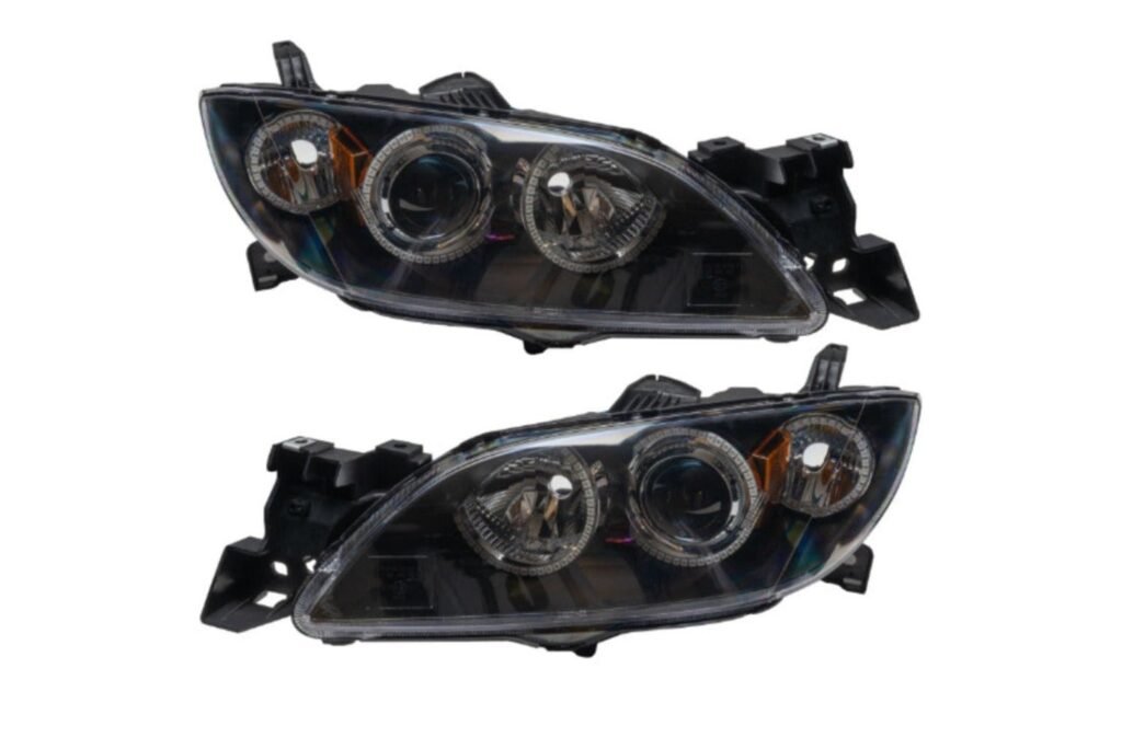 Oracle Led Halo Headlights: 04-09 Mazda 3 Sedan W/o Oem Hid (Uv/purple Smd Single Color)