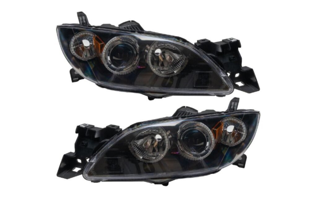Oracle Led Halo Headlights: 04-09 Mazda 3 Sedan W/o Oem Hid (White Smd Single Color)