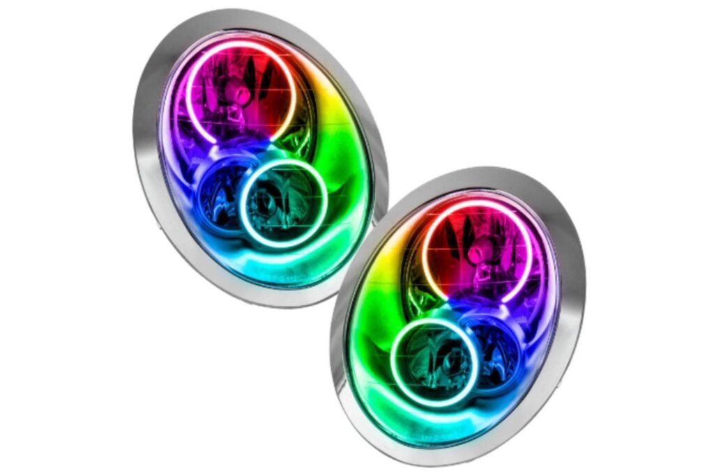 Oracle Led Halo Headlights: 05-08 Mini Cooper (Colorshift Rgb / No Controller)