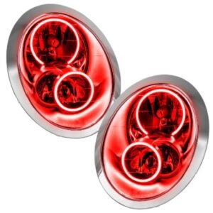 Oracle Led Halo Headlights 05-08 Mini Cooper (Red SMD Single Color) - Image 1