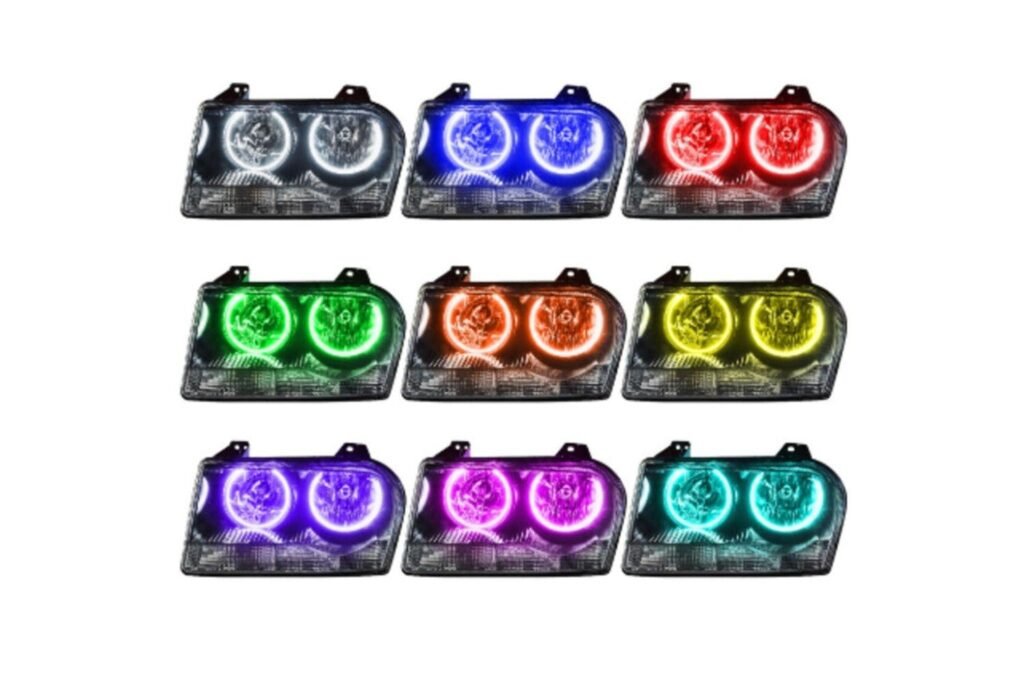 Oracle Led Halo Headlights: 05-10 Chrysler 300 V6 (Colorshift Rgb / Bc1 Controller)