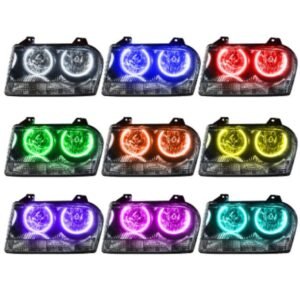Oracle Led Halo Headlights: 05-10 Chrysler 300 V6 (Colorshift Rgb / Bc1 Controller) - Image 1