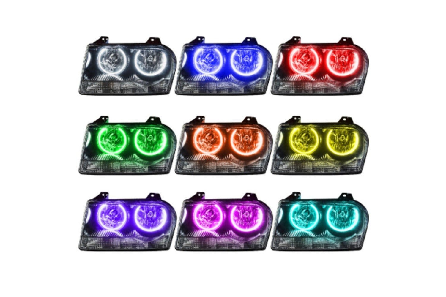 Oracle Led Halo Headlights: 05-10 Chrysler 300 V6 (Colorshift Rgb / Bc1 Controller) - Image 1