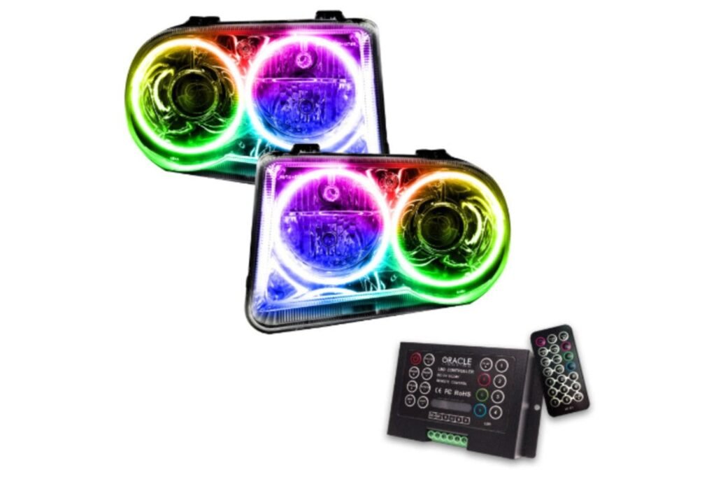 Oracle Led Halo Headlights: 05-10 Chrysler 300c W/o Oem Hid (Colorshift Rgb / 2.0 Controller)