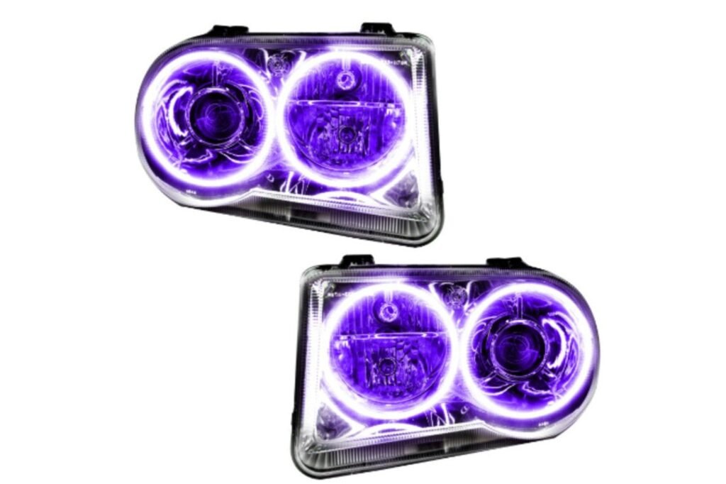 Oracle Led Halo Headlights: 05-10 Chrysler 300c W/o Oem Hid (Uv/purple Smd Single Color)