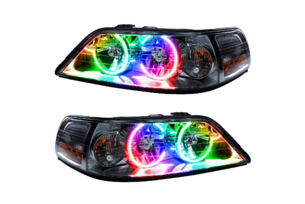 Oracle Led Halo Headlights: 05-11 Lincoln Town Car W/o Oem Hid (Colorshift Rgb / Simple Controller)
