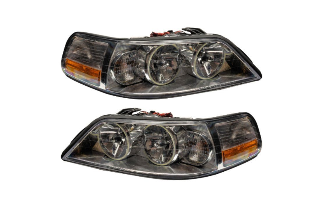 Oracle Led Halo Headlights: 05-11 Lincoln Town Car W/o Oem Hid (Red Smd Single Color) - Image 2