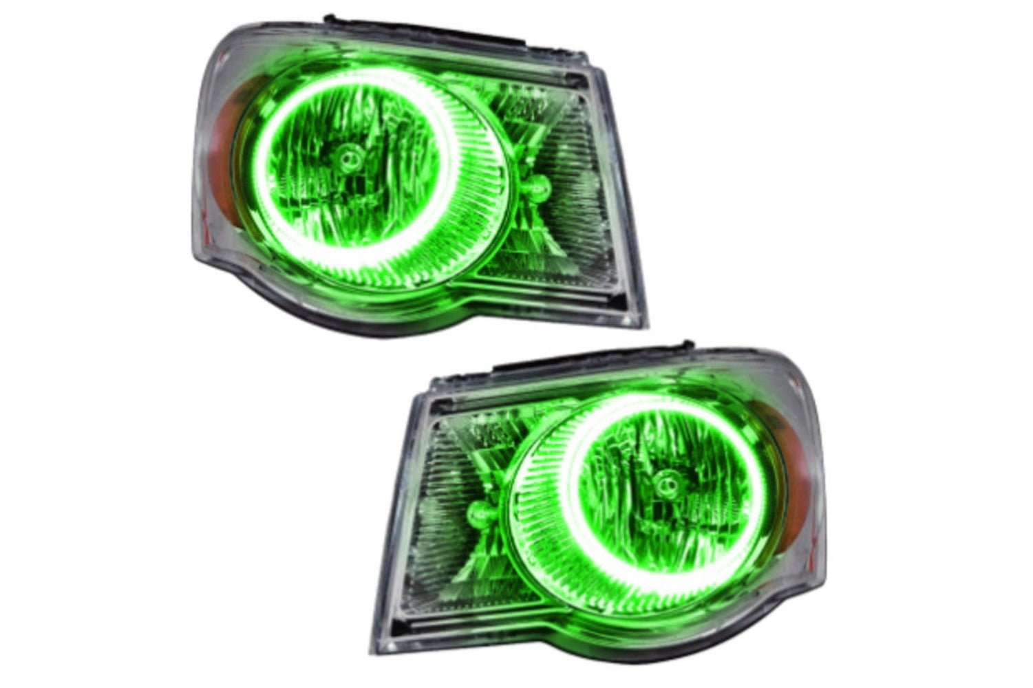 Oracle Led Halo Headlights: 07-09 Chrysler Aspen (Green Smd Single Color) - Image 1