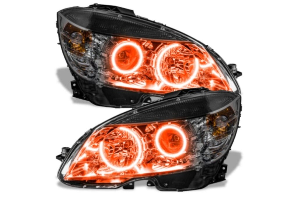 Oracle Led Halo Headlights: 08-11 Mercedes Benz C-class (Amber Smd Single Color)