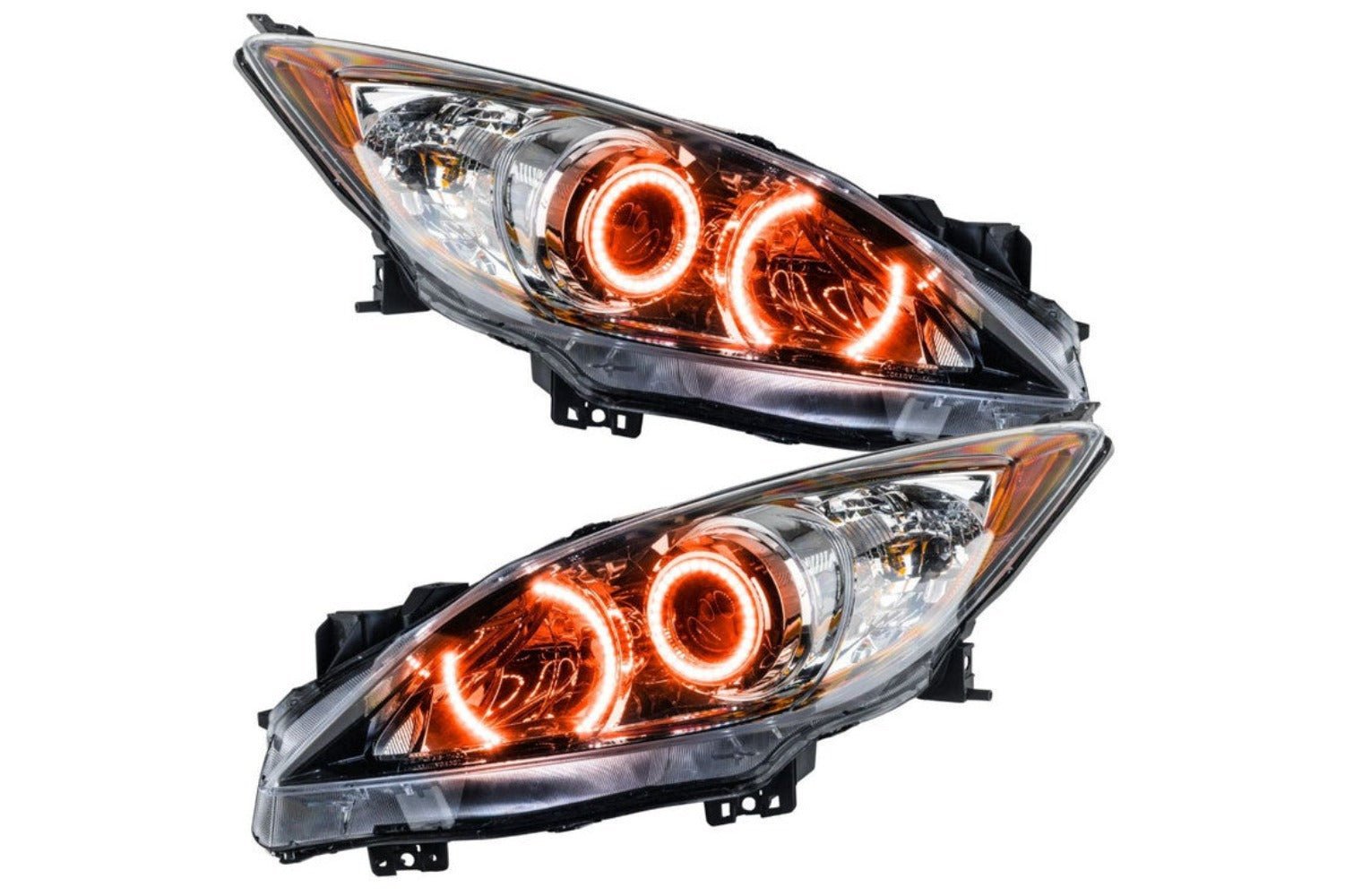 Oracle Led Halo Headlights: 10-13 Mazda 3 W/o Oem Hid (Amber Smd Single Color) - Image 1