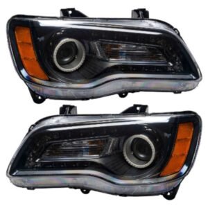 Oracle LED Halo Headlights: 11-14 Chrysler 300c W/o OEM HID (Black / Colorshift RGB / No Controller) - Image 2