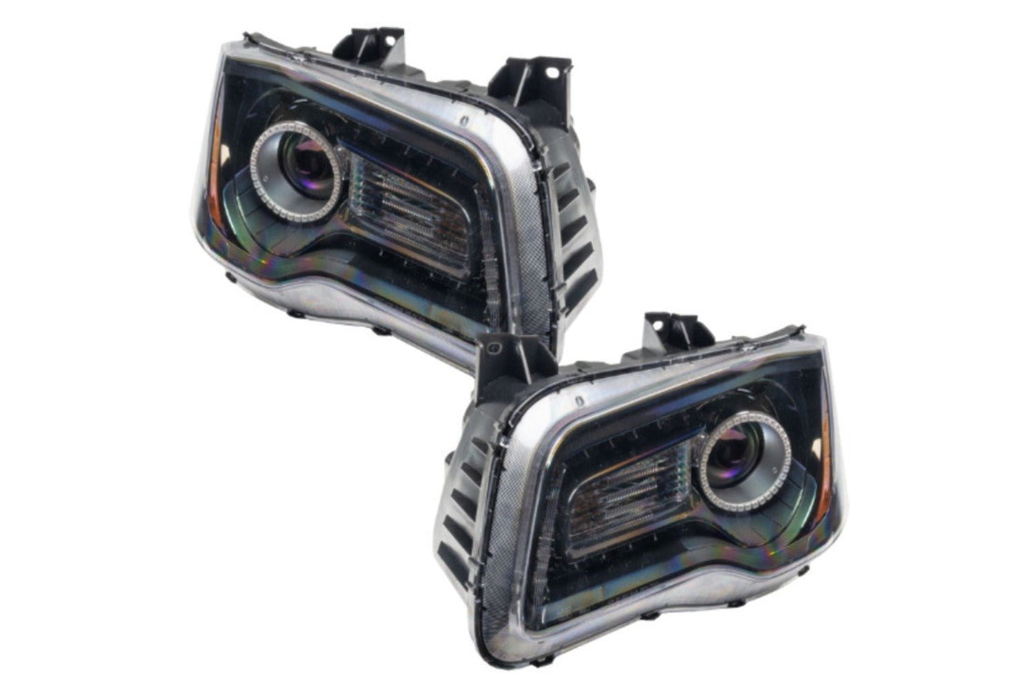 Oracle LED Halo Headlights: 11-14 Chrysler 300c W/o OEM HID (Black / Colorshift RGB / RF Controller) - Image 4