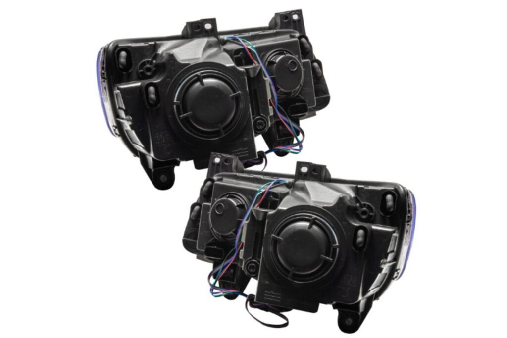 Oracle LED Halo Headlights: 11-14 Chrysler 300c W/o OEM HID (Black / Colorshift RGB + RGB DRL / No Controller)
