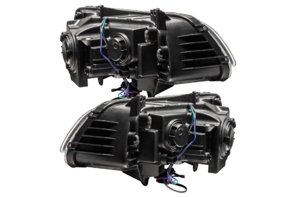 Oracle LED Halo Headlights: 11-14 Chrysler 300c W/o OEM HID (Black / Colorshift RGB + RGB DRL / No Controller)