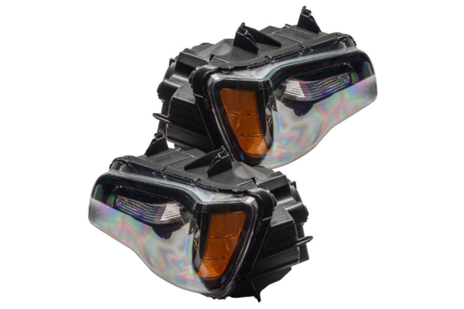 Oracle LED Halo Headlights: 11-14 Chrysler 300c W/o OEM HID (Black / Colorshift RGB + RGB DRL / Simple Controller) - Image 4