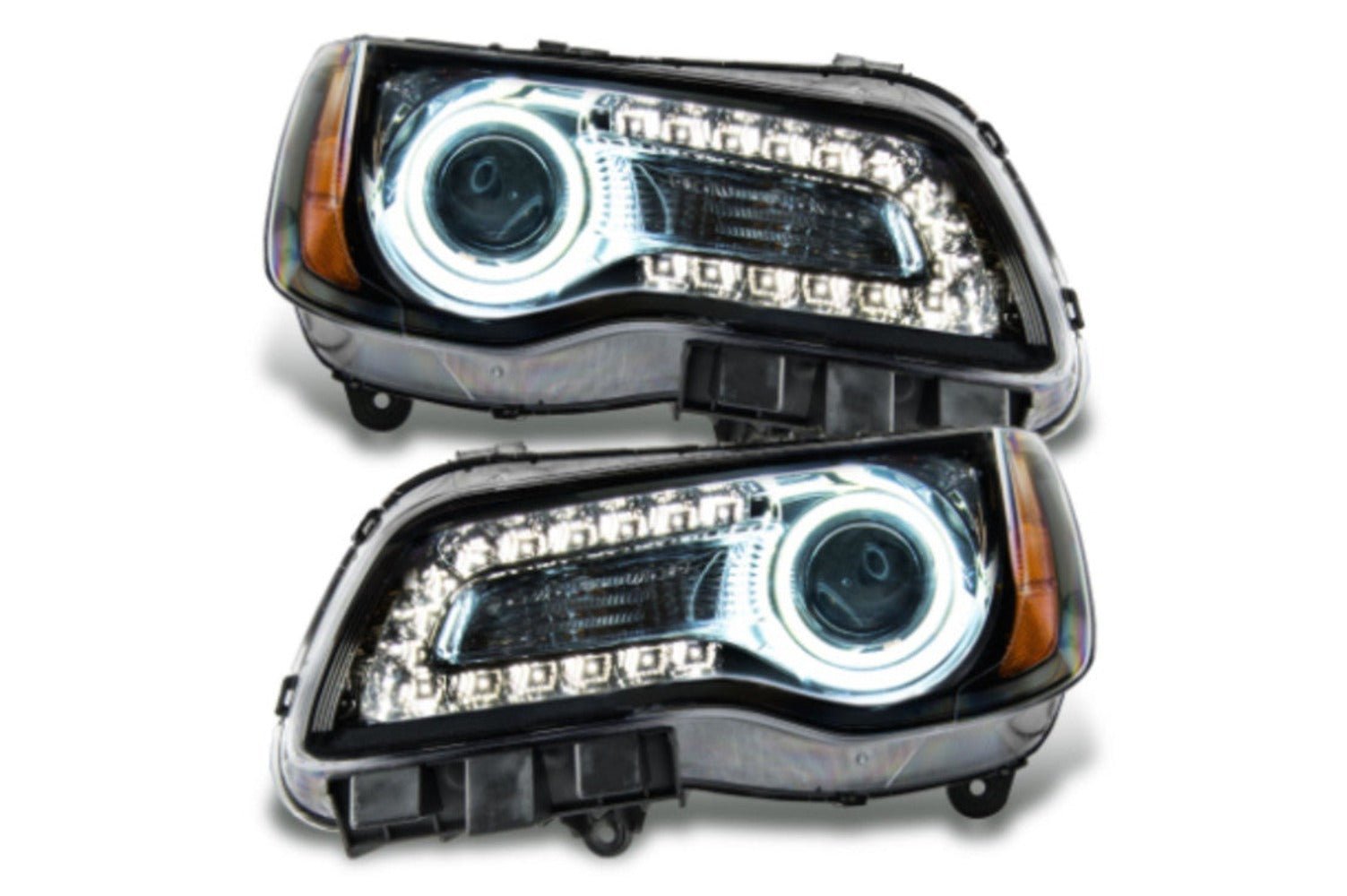 Oracle LED Halo Headlights: 11-14 Chrysler 300c W/o OEM HID (Black / White SMD Single Color) - Image 1