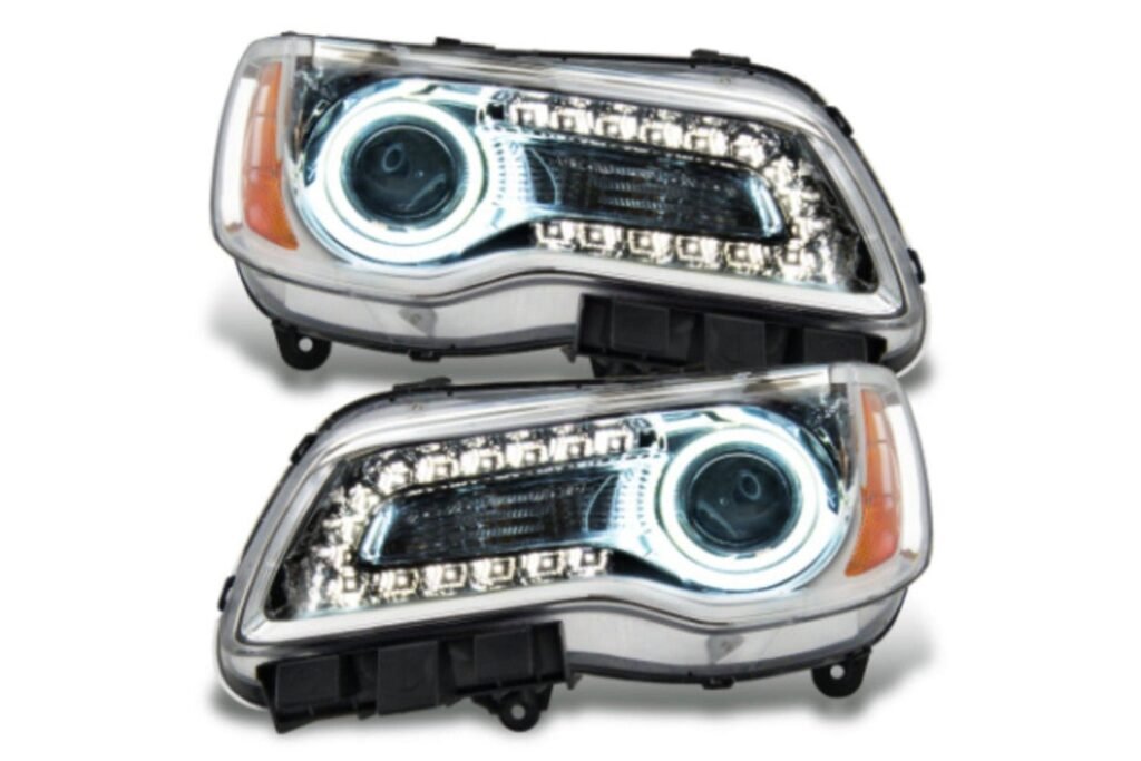 Oracle LED Halo Headlights: 11-14 Chrysler 300c W/o Oem Hid (Chrome / White SMD Single Color)
