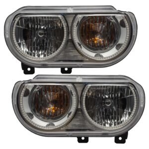 Oracle Lighting 2008-2014 Dodge Challenger Pre-assembled SMD Halo Headlights - Non Hid - Chrome - Image 3