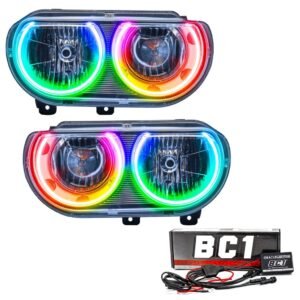 Oracle Lighting 2008-2014 Dodge Challenger Pre-assembled SMD Halo Headlights - Non Hid - Chrome - Image 13