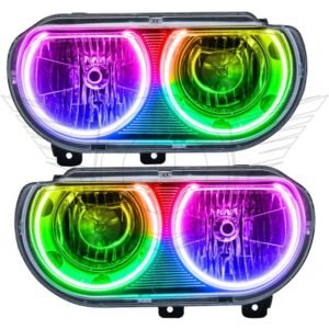 Oracle Lighting 2008-2014 Dodge Challenger Pre-assembled SMD Halo Headlights - Non Hid - Chrome - Image 9