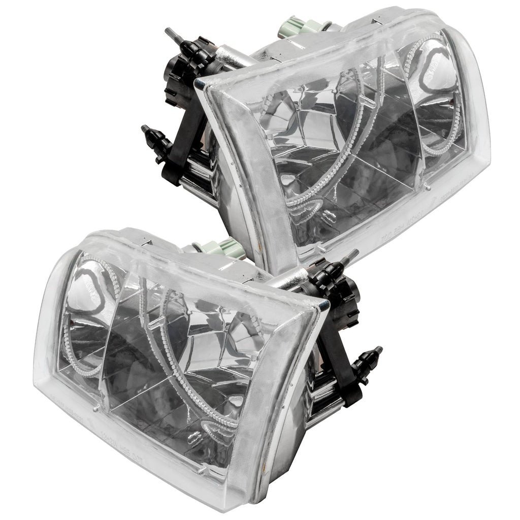 Oracle Lighting 1998-2011 Ford Crown Victoria Pre-assembled SMD Halo Headlights - Halogen - Chrome Housing