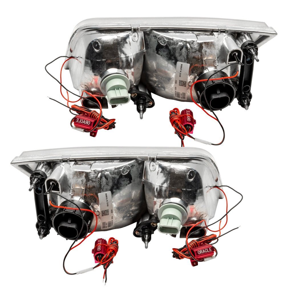 Oracle Lighting 1998-2011 Ford Crown Victoria Pre-assembled SMD Halo Headlights - Halogen - Chrome Housing