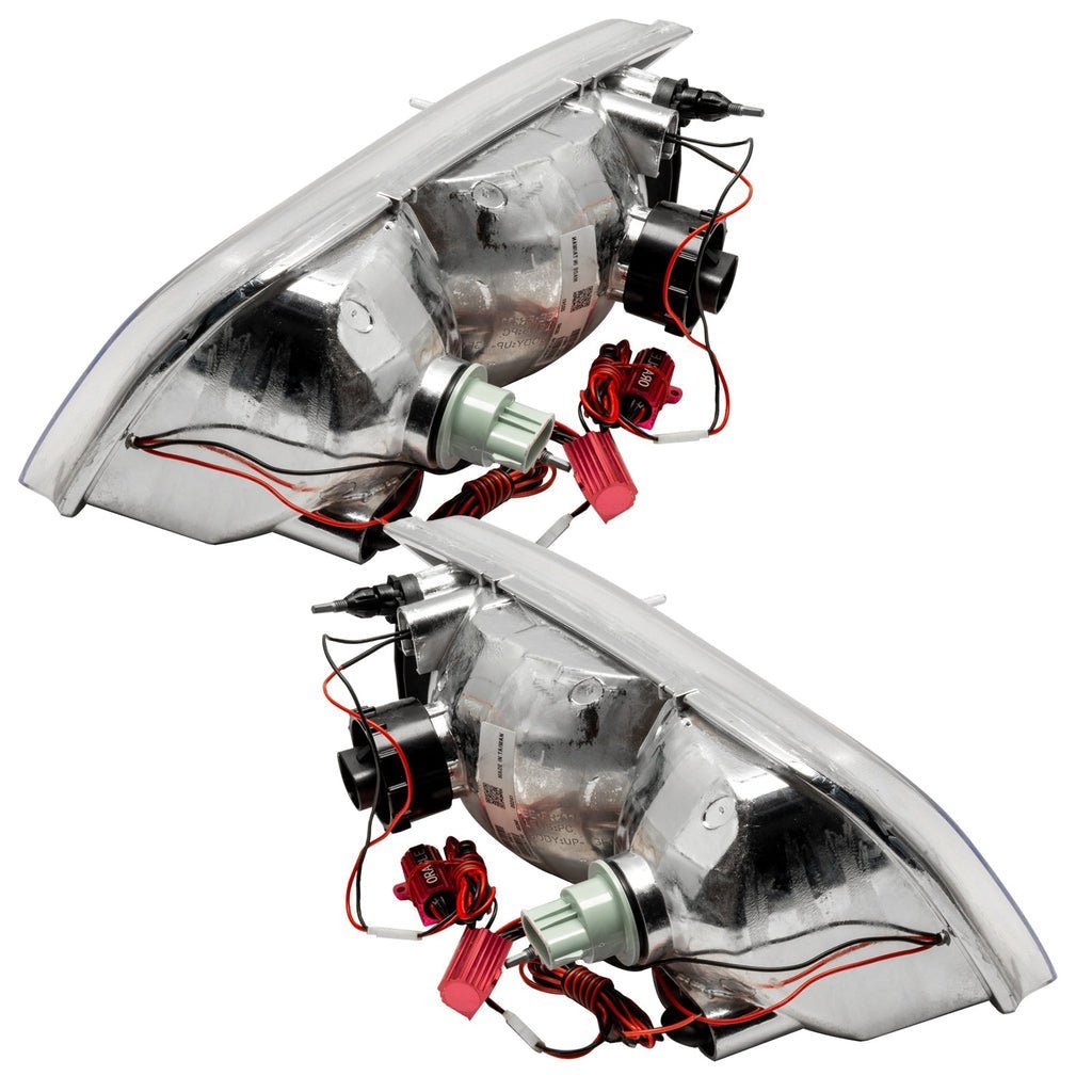 Oracle Lighting 1998-2011 Ford Crown Victoria Pre-assembled SMD Halo Headlights - Halogen - Chrome Housing